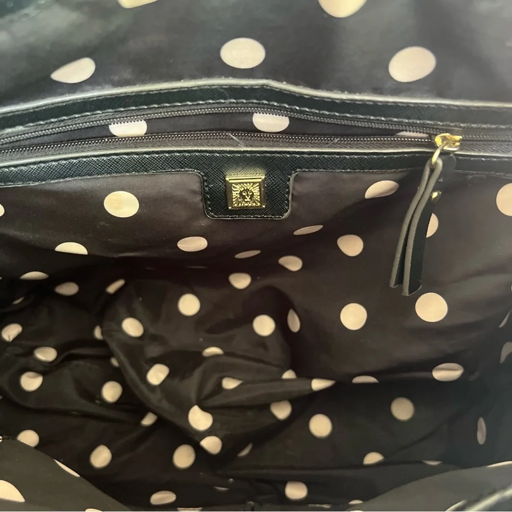 Anne Klein New Recruits Dome Black Satchel Shoulder Bag